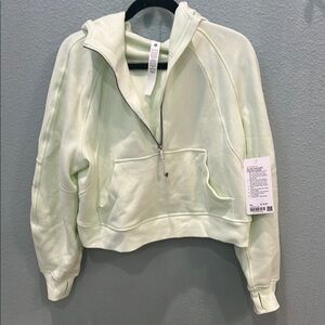 Lululemon Light Green Scuba Half-zip Hoodie M/L NWT